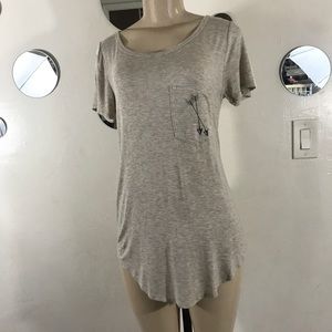 French & pastry blouse medium light gray arrows